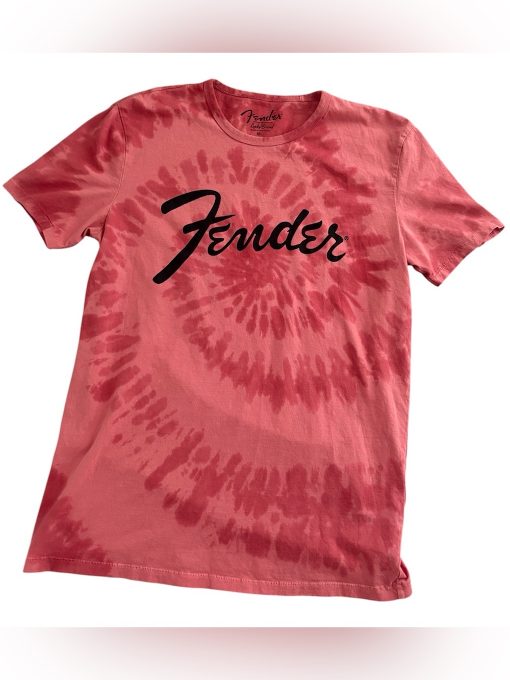 Original Lucky Brand Fender Electric Guitar Tied Dyed Limited T-shirt